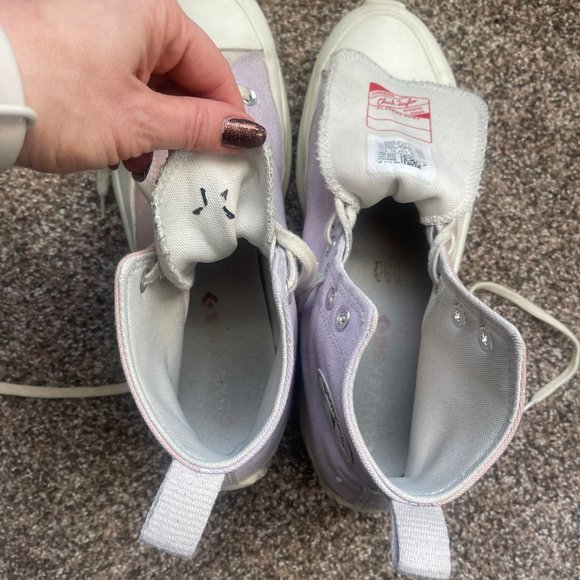 Converse Run Star Hike High Top Platform Shoes Sneakers Pink Purple, Mens 11.5 - Picture 6 of 15